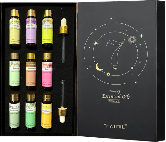 Top 9 Essential Oils Gift Set – 9 x 10ml Bottles + Droppers