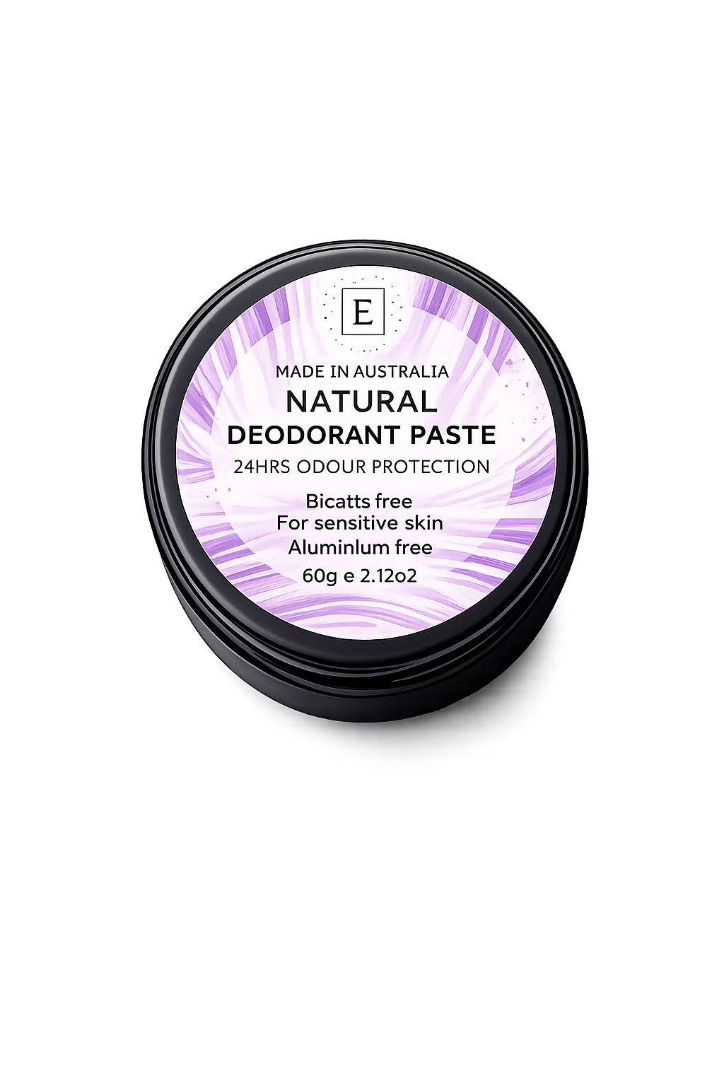 Natural Deodorant Paste for Sensitive Skin | Bicarb Free, 24H Odour Protection, Lavender