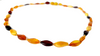 Certified Baltic Amber Necklace - Adult size - oval beads