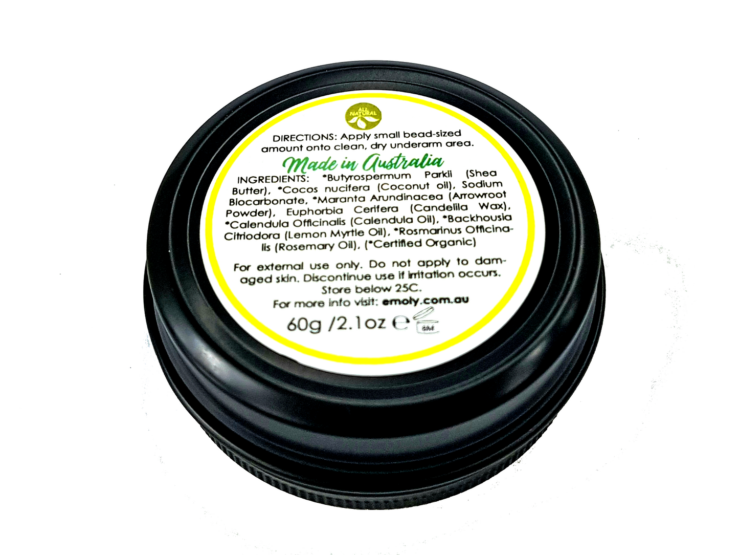 Natural Deo Paste - Vitality - Lemon Myrtle