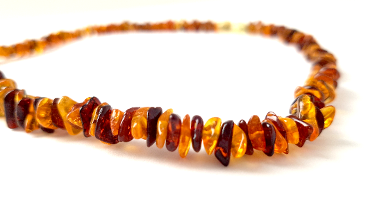 Certified Baltic Amber Necklace - Adult size - multicoloured A
