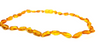 Baltic Amber Necklace - small size 32cm - oval breads HONEY colour
